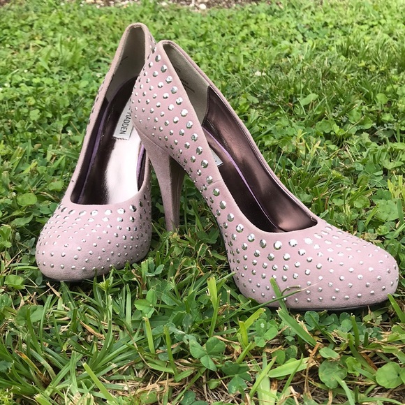 Steve Madden Shoes - Steve Madden light purple rhinestone heels ; 8